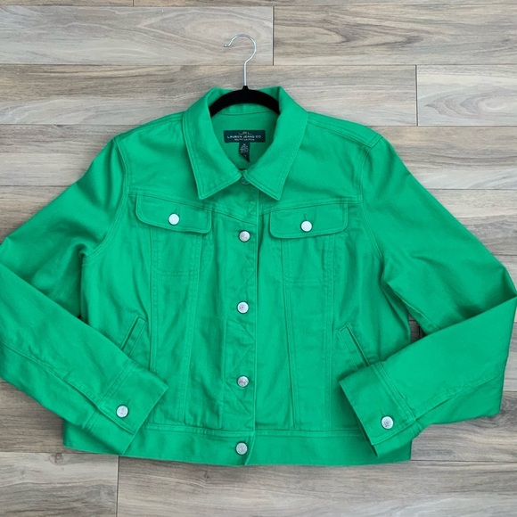 Ralph Lauren Green cropped Jean jacket - Picture 1 of 6